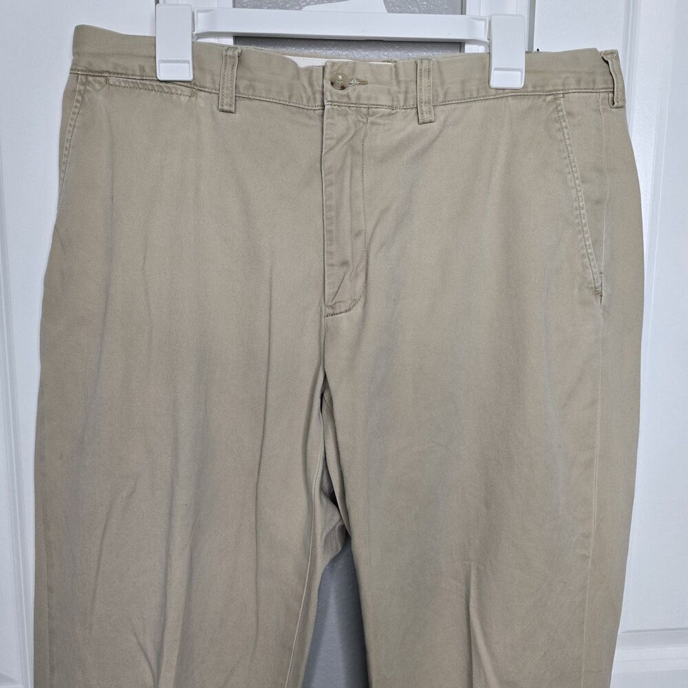 Vintage Polo Ralph Lauren Preston Pants Mens 36×34 Beige Chino Khaki Pony Preppy